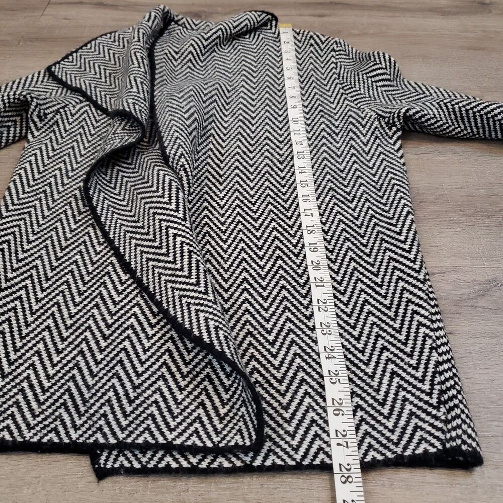 Talbots Herringbone Open Front Draped Cardigan Sw… - image 5